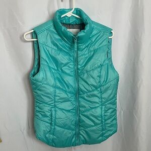 Aeropostale BEAUTIFUL Turquoise and Gray puffed Vest Size Medium